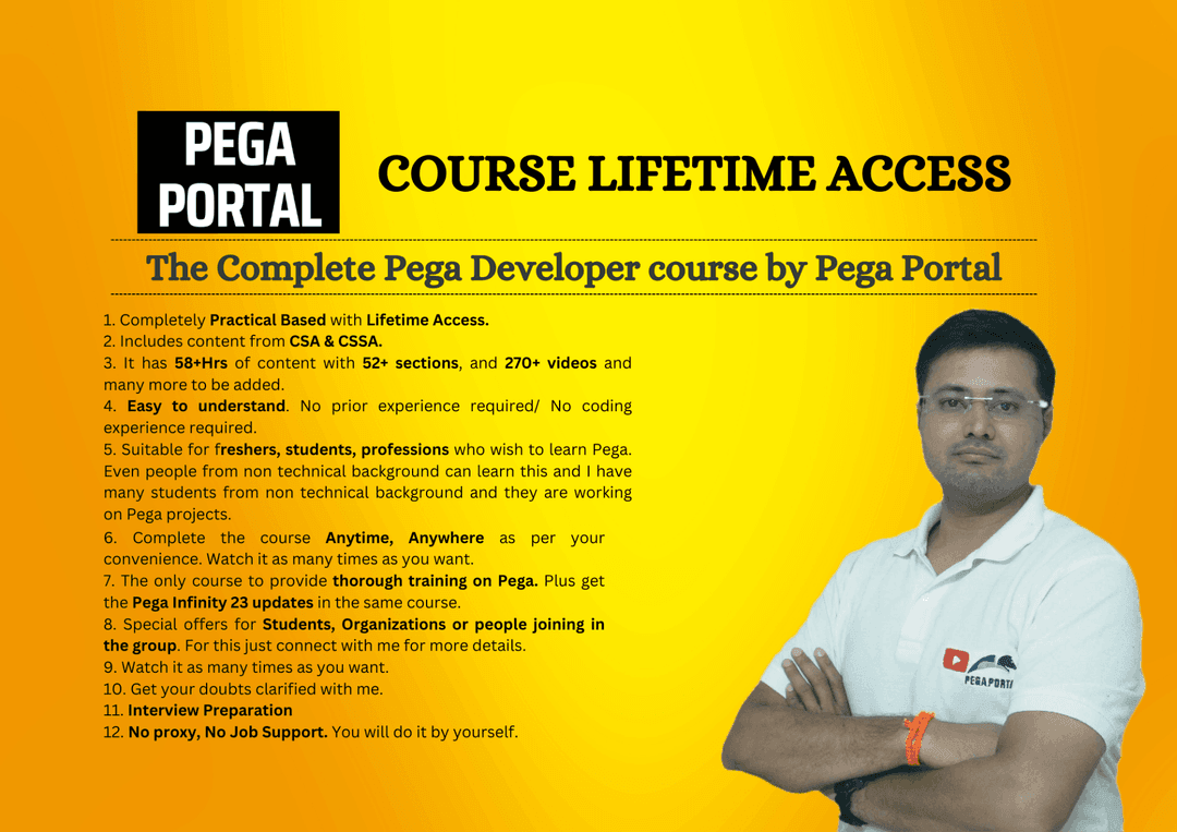 Pega Portal The Complete Pega Developer Course Online Pega Training
