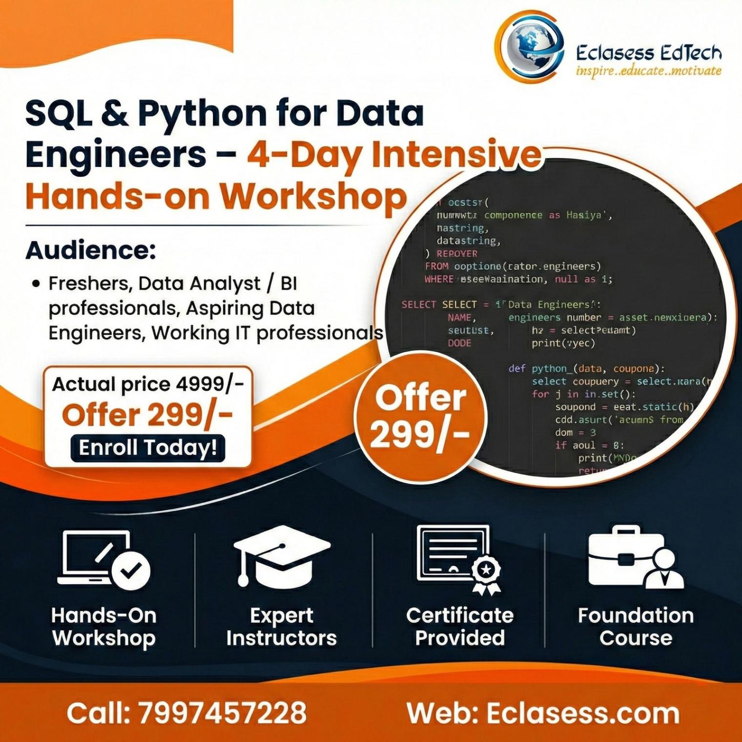 Master SQL & Python for Data Engineering - 4 Days Hands-on Workshop